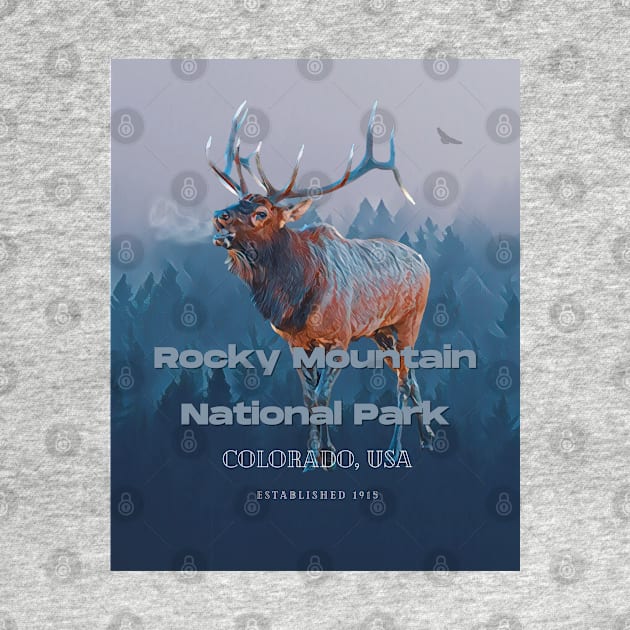 Rocky Mountain National Park Elk Poster by ElevatedCT